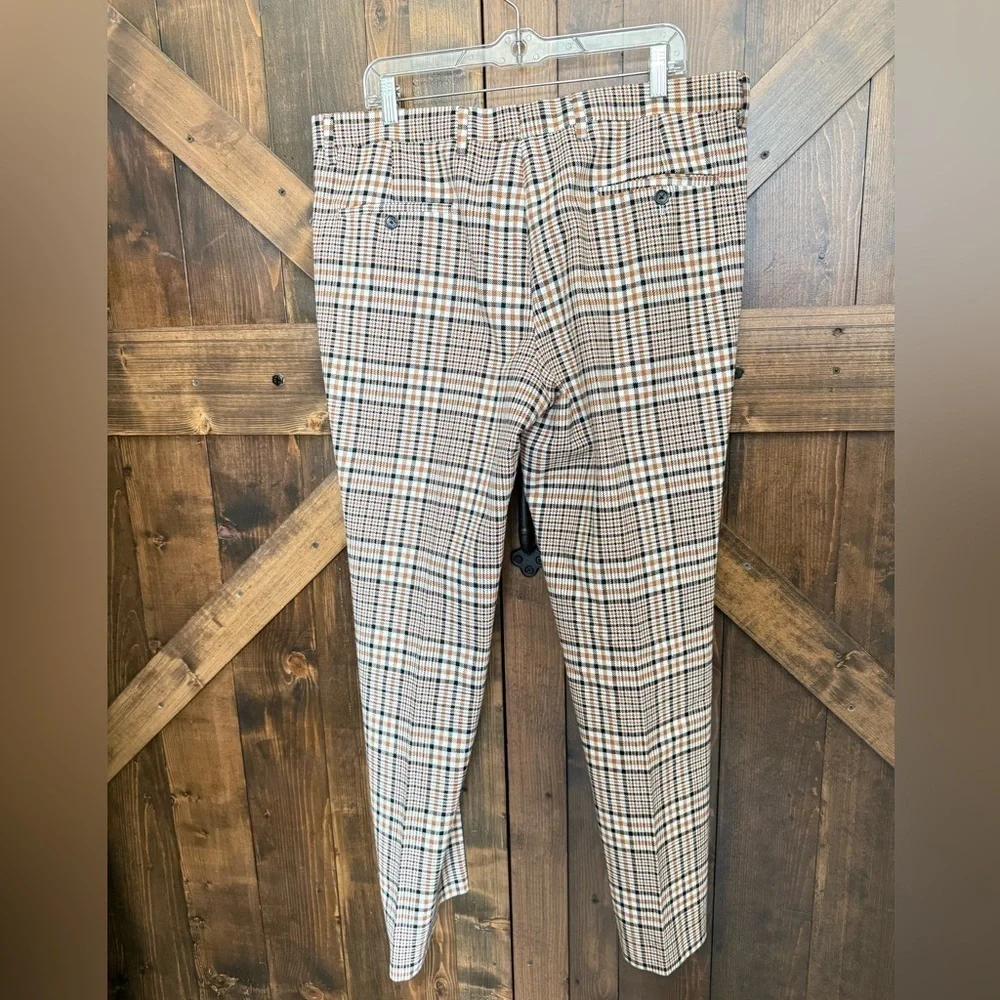 ROSSIMAN Plaid Suit Slim Fit Double-Breasted Blazer & Matching Pants Milano 42R